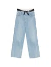 Ermanno Scervino Check-pattern Belted Jeans In Blue