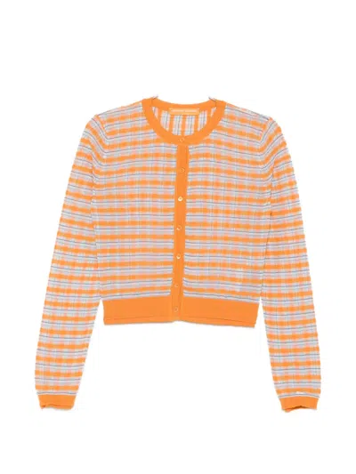 Ermanno Scervino Check-pattern Cropped Cardigan In Multi