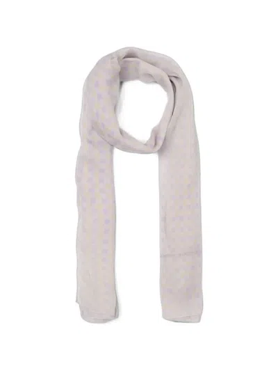 Ermanno Scervino Check-pattern Scarf In Neutral