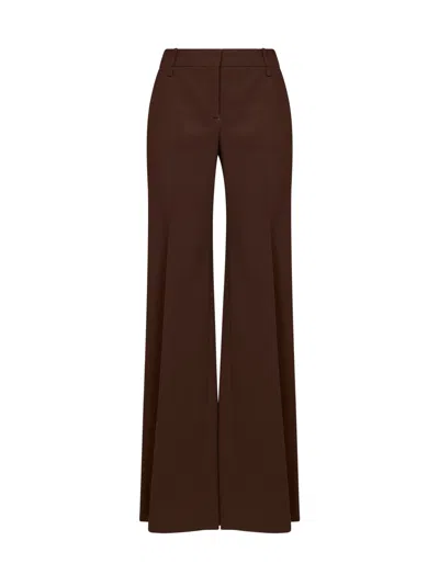 Ermanno Scervino Chestnut Interlock Bootcut Trousers In Brown