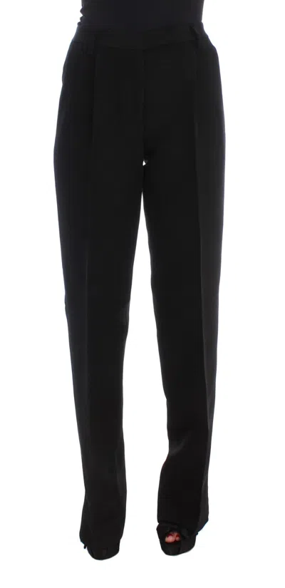 Ermanno Scervino Cotton-silk Blend Trousers In Black