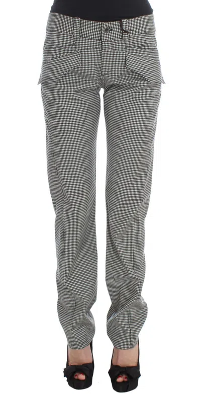 Ermanno Scervino Checkered Cotton Blend Trousers In Multi