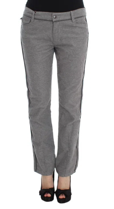 Ermanno Scervino Cotton Stretch Cropped Trousers In Gray