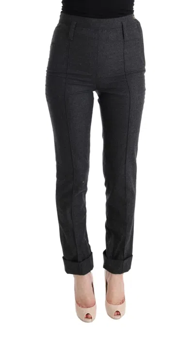 Ermanno Scervino Virgin Wool Skinny Trousers In Black