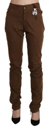Ermanno Scervino High Waist Skinny Trouser Cotton Pants