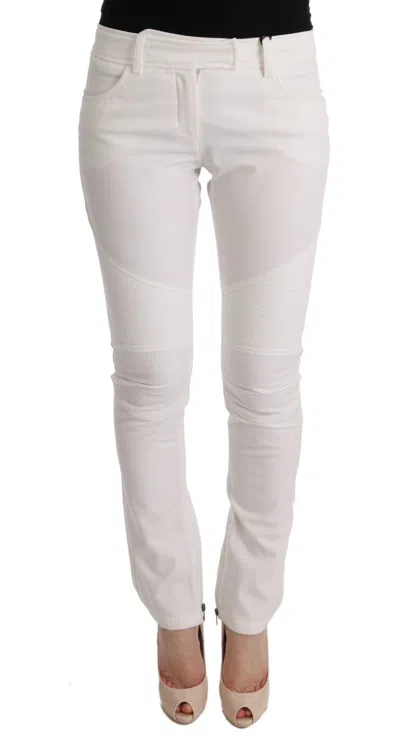 Ermanno Scervino Cotton Slim Fit Trousers In White