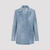 Ermanno Scervino Tailored Polyester Blazer Jacket Notch Lapel In Blue