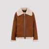 Ermanno Scervino Brown Chocolate Brown Shearling Coat In Brown