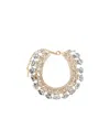 Ermanno Scervino Choker Necklace With Geometric Crystals In Yellow