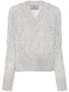 Ermanno Scervino Chunky Cable Knit Jumper In Grau