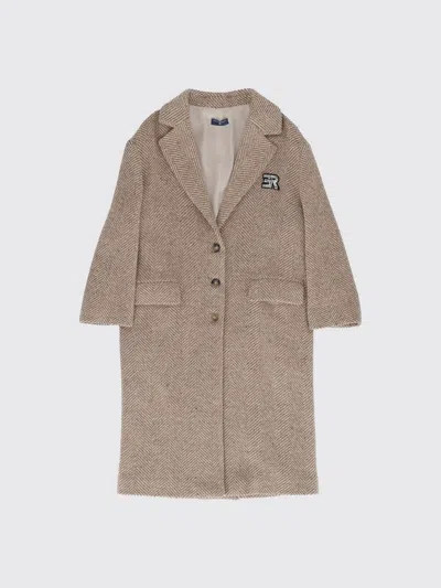 Ermanno Scervino Coat Kids Color White In Neutral