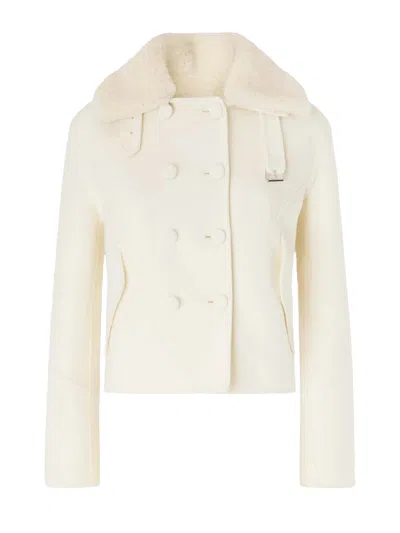 Ermanno Scervino Coat In White