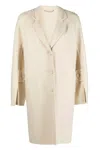 Ermanno Scervino Coats Beige In Bianco Chiari E Naturali