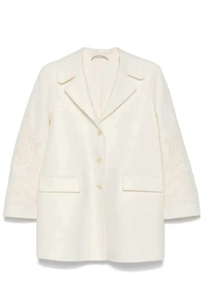 Ermanno Scervino Coats White In Bianco Chiari E Naturali