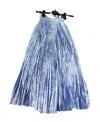 Ermanno Scervino Collision Color Pleated Skirt In Blue
