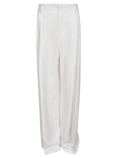 Ermanno Scervino Concealed Straight Trousers In White