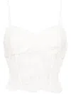 Ermanno Scervino Corded-lace Bustier Top In Weiss