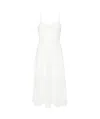 Ermanno Scervino Cotton Blend Lace Long Dress In White