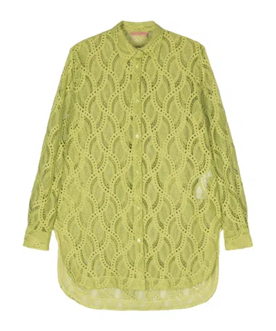 Ermanno Scervino Corded-lace Shirt In Green