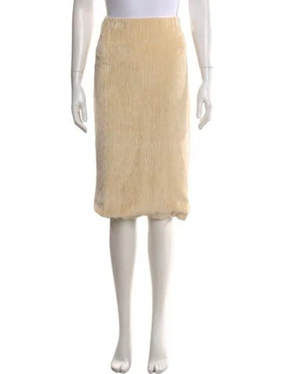 Pre-owned Ermanno Scervino Corduroy Knee-length Skirt W/ Tags In Neutral