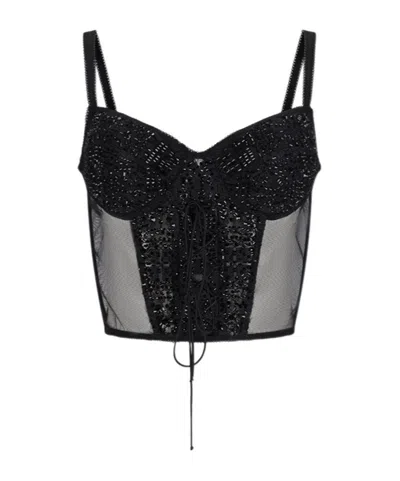 Ermanno Scervino Corset Vest In Black