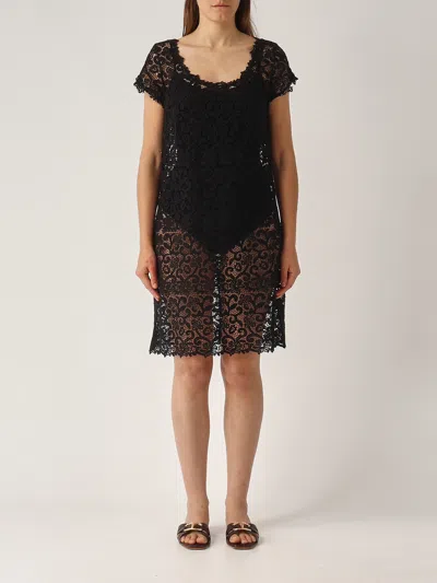 Ermanno Scervino Cotone Dress In Black