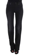 Ermanno Scervino Cotton Blend Slim Fit Bootcut Women's Jeans In Black