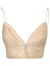 ERMANNO SCERVINO COTTON BRA TOP IN BISCUIT