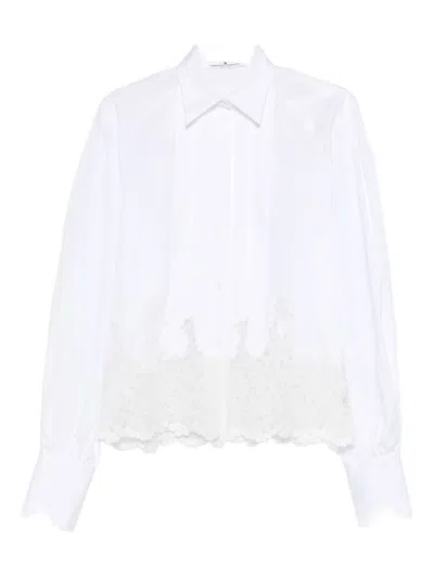 Ermanno Scervino Cotton Embroidered Shirt In White