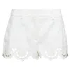 Ermanno Scervino Cotton Linen Embroidered Shorts