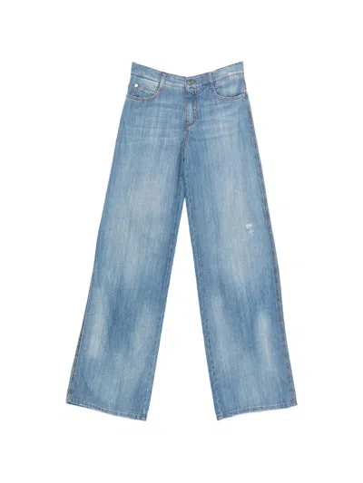 Ermanno Scervino Cotton Pants In Blue