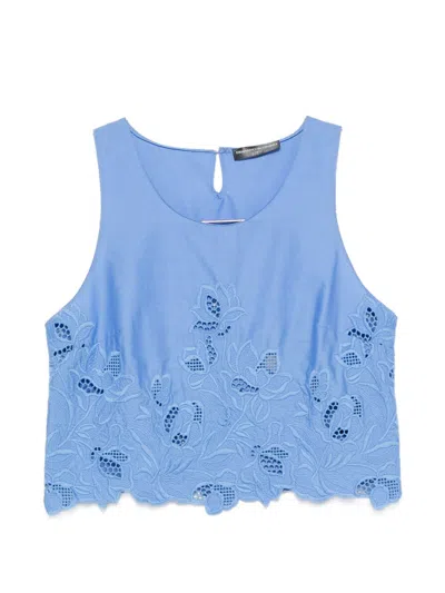 Ermanno Scervino Cotton Shirt In Blue