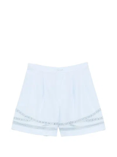 Ermanno Scervino Cotton Shorts In Blue