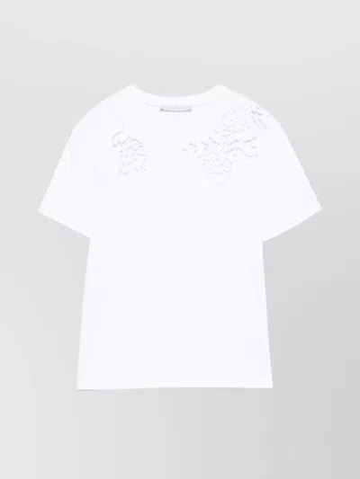 ERMANNO SCERVINO COTTON T-SHIRT LACE DETAIL
