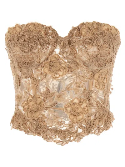 Ermanno Scervino Cotton Tank Women's Tops In Metallic