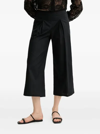 Ermanno Scervino Cotton Trousers In Black