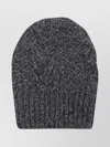 Ermanno Scervino Cozy Cable Knit Hat With Ribbed Hem In Gray