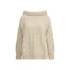 Ermanno Scervino Cream Cashmere Sweatshirt In White