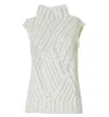 Ermanno Scervino Cream Virgin Wool Vest With Crystals In White