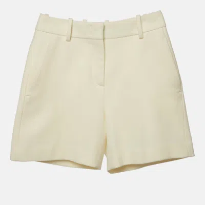 Pre-owned Ermanno Scervino Cream Wool Shorts S In White
