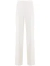 Ermanno Scervino High-waisted Trousers With Belted Detail And Luxurious Fabric Blend In White