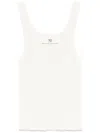 Ermanno Scervino Ribbed Tank Top In Neutrals