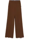 Ermanno Scervino Crepe Trousers In 褐色
