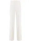 Ermanno Scervino Straight-leg Trousers With Structured Waistband In Neutral