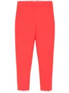 Ermanno Scervino Crepe Trousers In Red