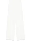 Ermanno Scervino Crepe Trousers In White