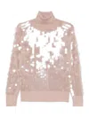 Ermanno Scervino Sequin-embellished Sweater In Nude & Neutrals