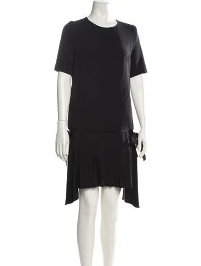 Pre-owned Ermanno Scervino Crew Neck Knee-length Dress In Black