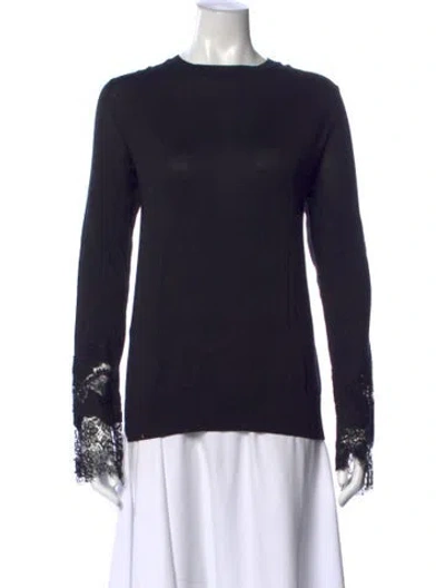 Pre-owned Ermanno Scervino Crew Neck Long Sleeve Top In Blue