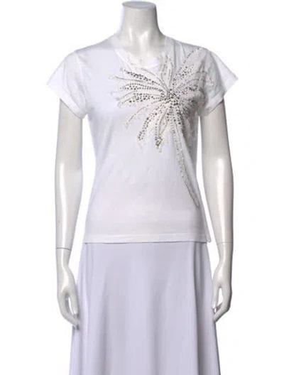 Pre-owned Ermanno Scervino Crew Neck Short Sleeve T-shirt In Neutrals